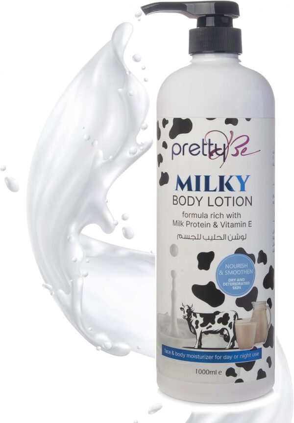 Pretty Be Body Lotion - Make Skin Smoother and Beautiful - with Milk Protein and Vitamin E - 1000Ml E