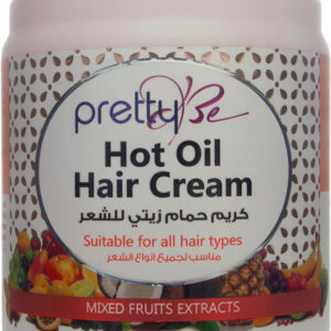 Pretty Be Hot Oil Hair Cream with Mixed Fruits Extracts, Suitable for All Hair Types - 1000Ml